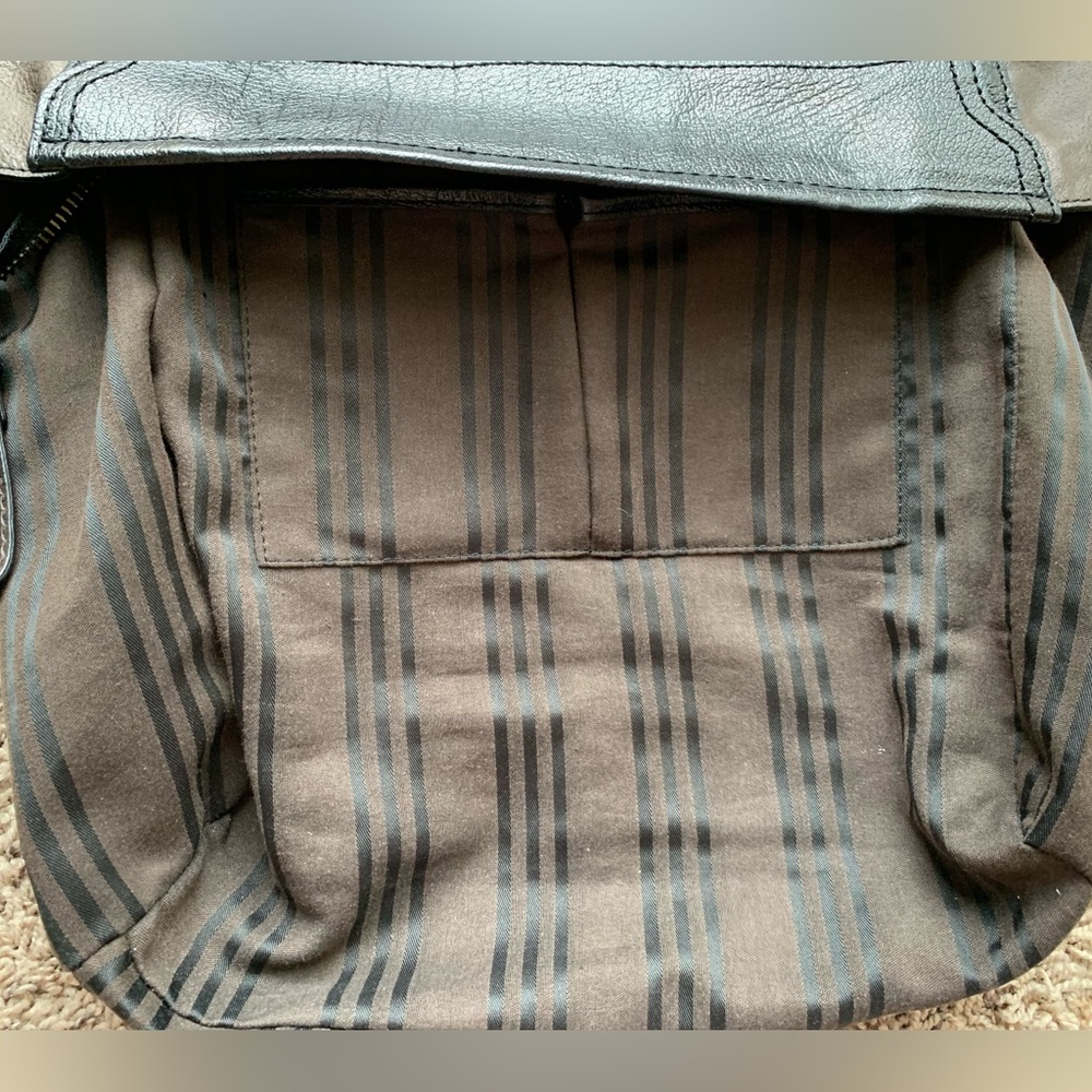 Frye Dana Leather Tote Shoulder Bag Brown Black Excellent Like New Condition - Picture 9 of 17